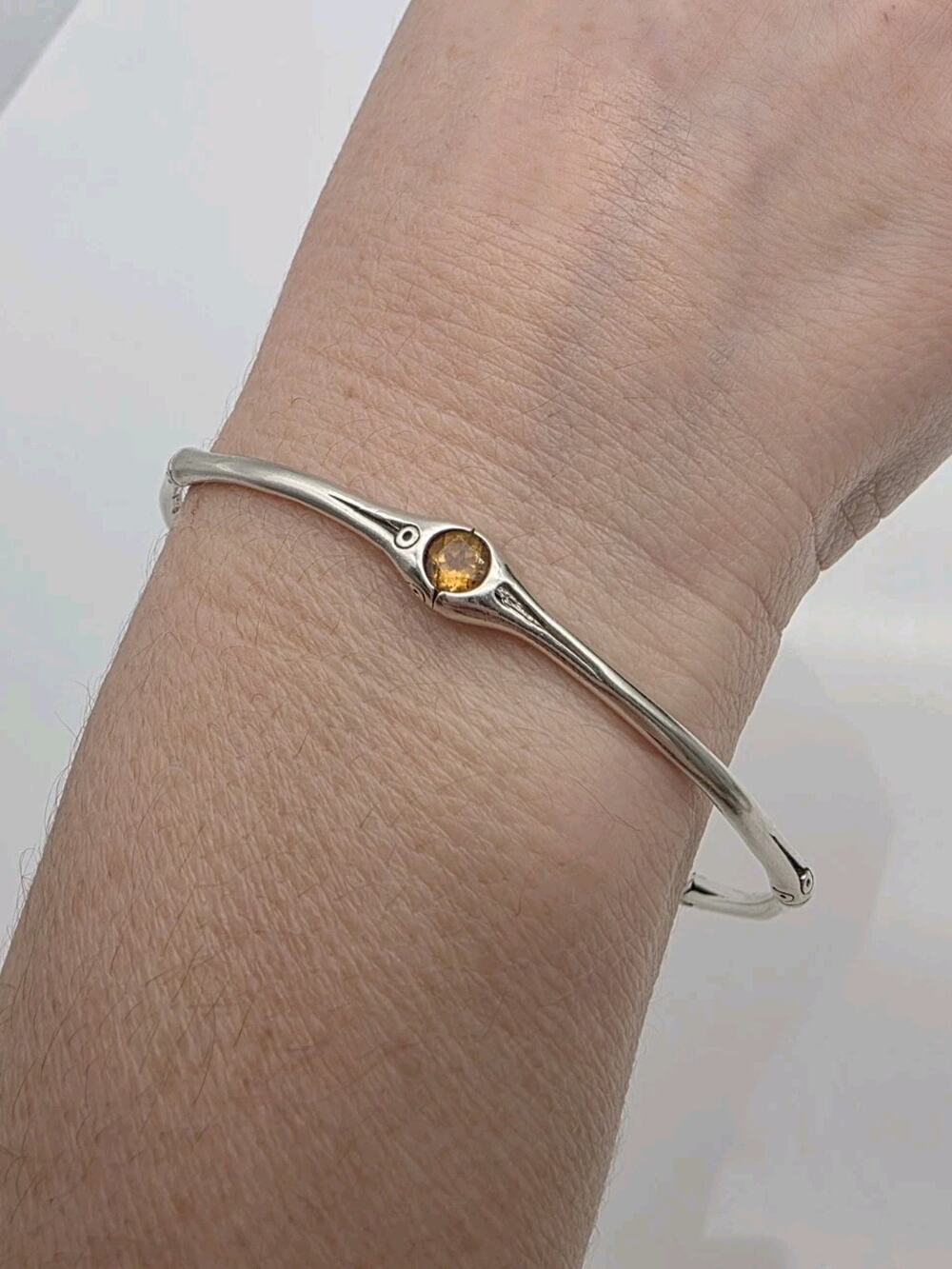 John Hardy Sterling Silver 925 Bamboo Collection Citrine Bracelet